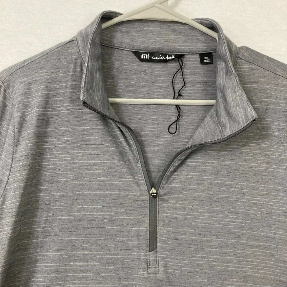 Travis Matthew Gray 1/4‎ Zip Long Sleeve Pull-over Top size XXL
